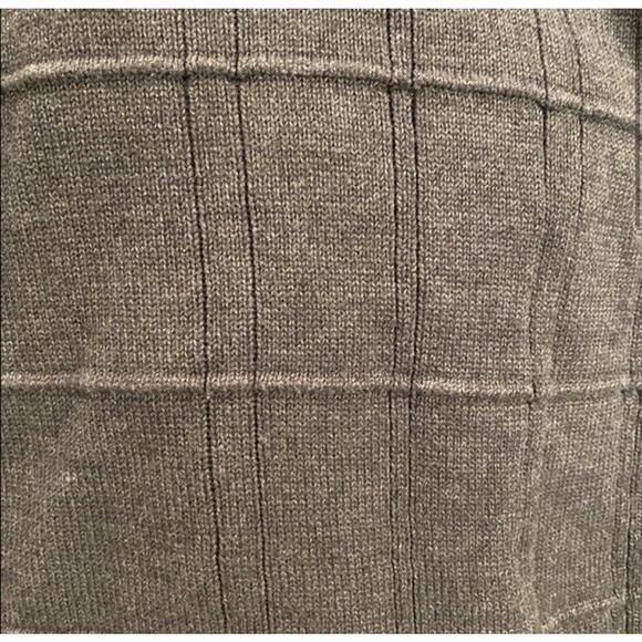 Oscar De La Renta XXL Dk Gray 5 Button Down Long Sleeve Ribbed Cardigan Sweater - Picture 4 of 9